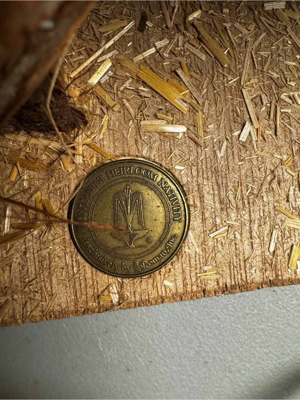 Rustic‎ Wooden Nativity with Bark Roof - Brown